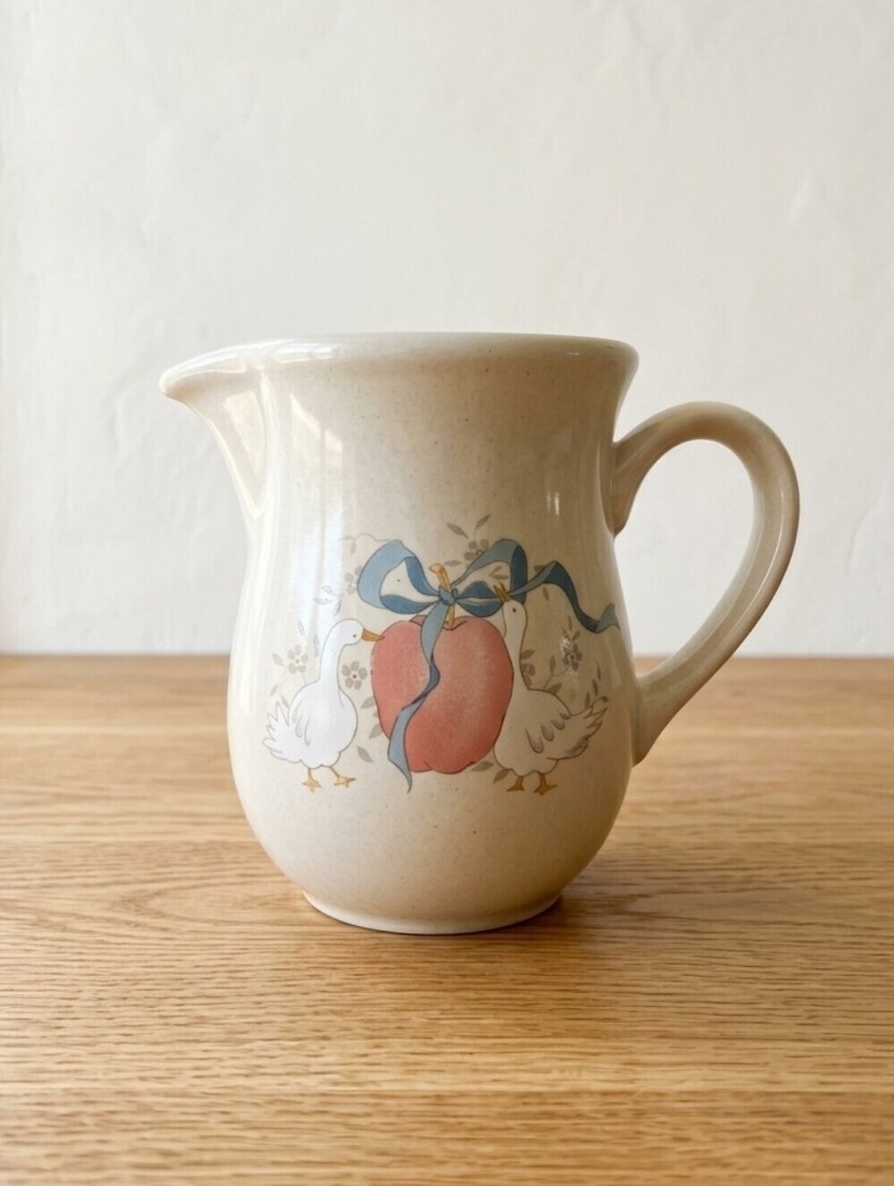 VTG International China Marmalade Geese Pitcher 5" Creamer Stoneware Cottagecore